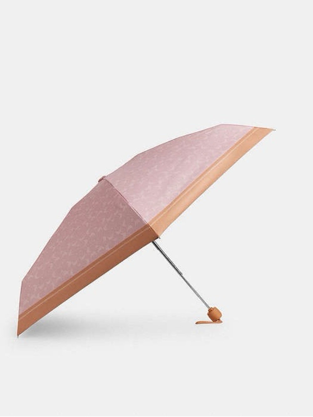 NWT Coach UV Protection Mini Umbrella Signature Powder Pink CEF88